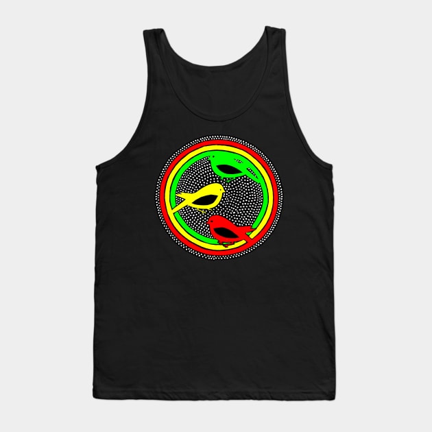 Three Little Birds Circle Tank Top by LionTuff79